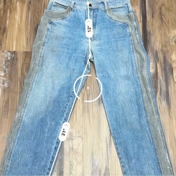 VTG 80s Retro Sergio Valente Two Tone Western Jeans - Picture 10 of 11